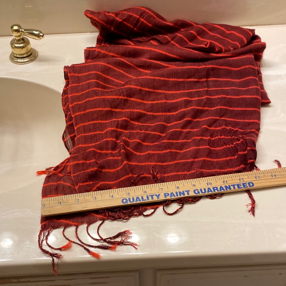 Red Striped Scarf